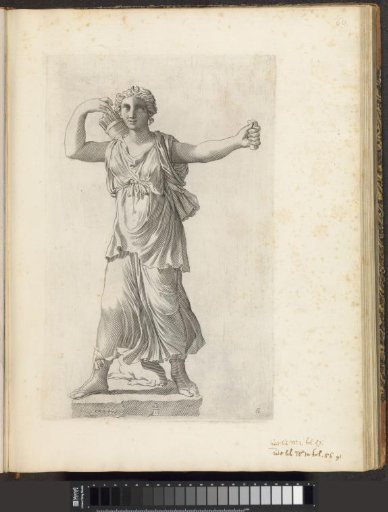 Statue of Diana with a quiver of arrows on her back