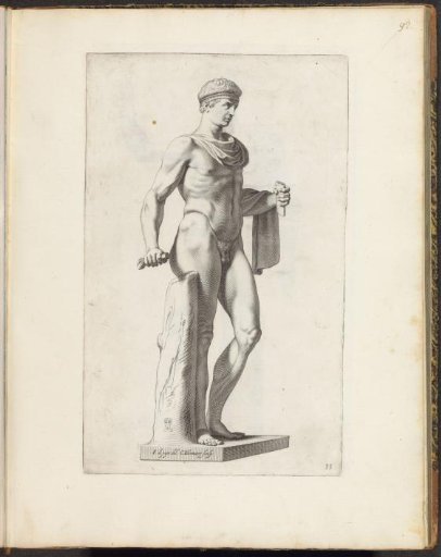Statue of a young gladiator with a headband