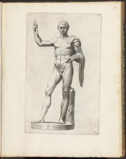 Statue of a young soldier with a baton