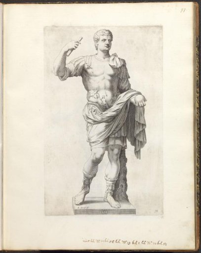 Statue of Emperor Titus in battle dress