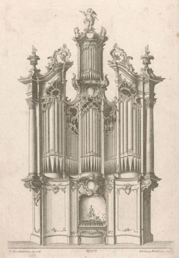 Church organ with three towers