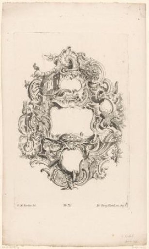 Cartouche with a crown and a snake