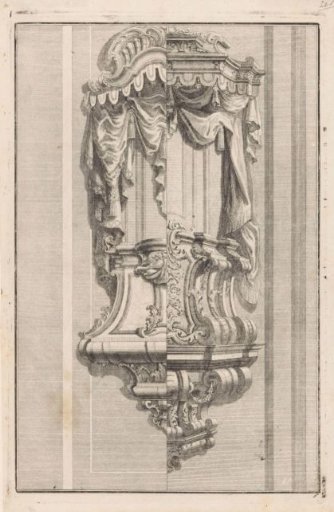Pulpit with draperies