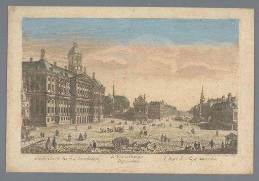 View of the Town Hall on the Dam in Amsterdam