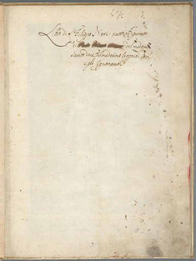 Four-line manuscript in a binding with 44 prints with scenes from the life of Filippo Neri