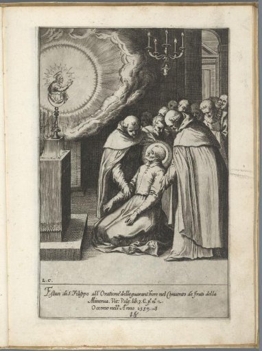 Filippo Neri in ecstasy after forty hours of prayer