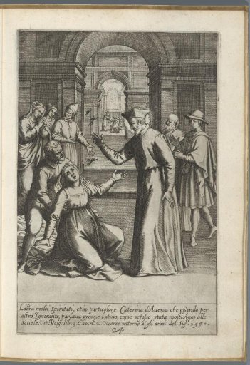 Filippo Neri cures the possessed Caterina d'Aversa