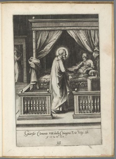 Filippo Neri cures Pope Clement VIII of gout