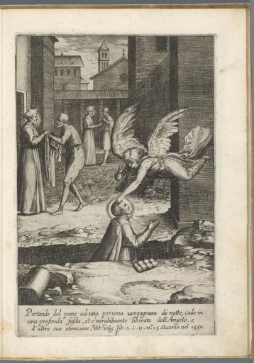 Filippo Neri is freed from a pit by an angel