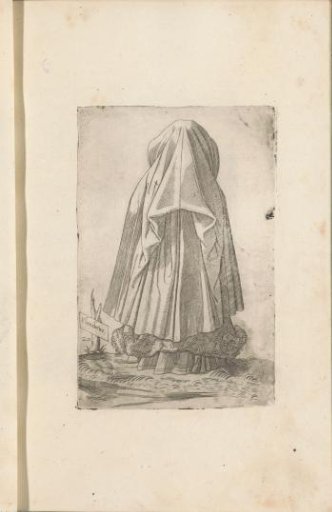 Woman from Flanders, wide cloak over the head