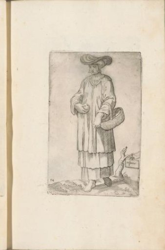 Spanish Woman with Basket on Arm