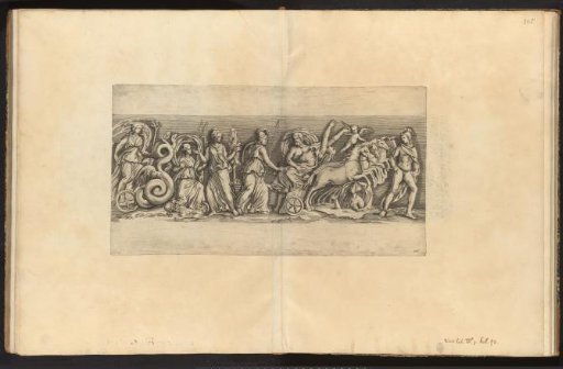 Bas-relief with the abduction of Proserpina