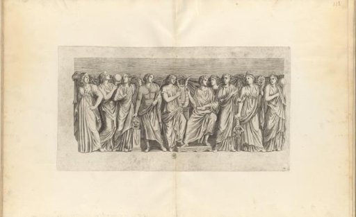 Bas-relief with the Muses and a writer