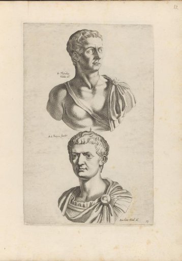 Two portrait busts of Emperor Tiberius