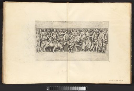 Bas-relief with putti, ornaments, and the portrait of a woman