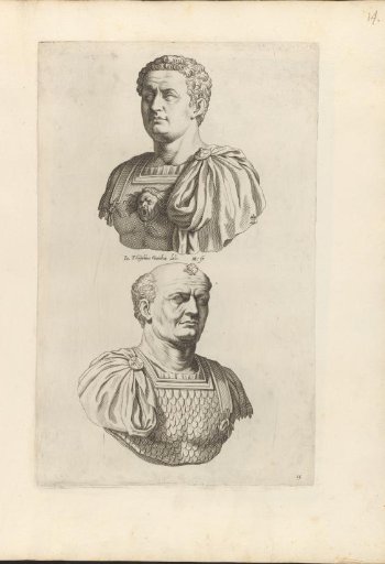 Portrait busts of Titus and Vespasianus