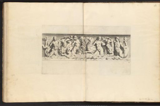 Bas-relief of a sarcophagus with sea nymphs and sea gods