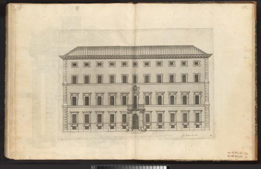 Front view of the palazzo of Vincenzo Giustiniani