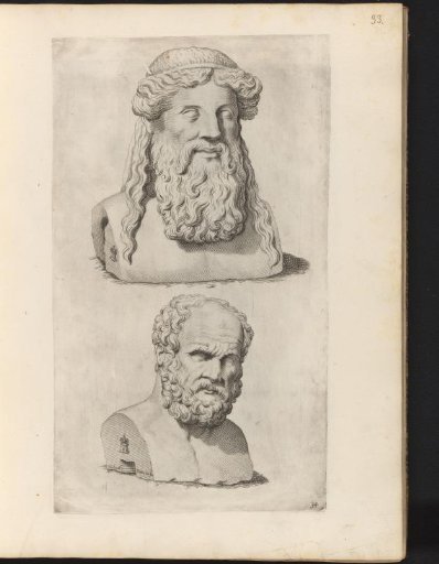 Busts of Plato and Diogenes