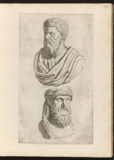Bust of Plato and bust of an unknown philosopher