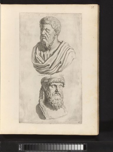 Busts of two bearded philosophers