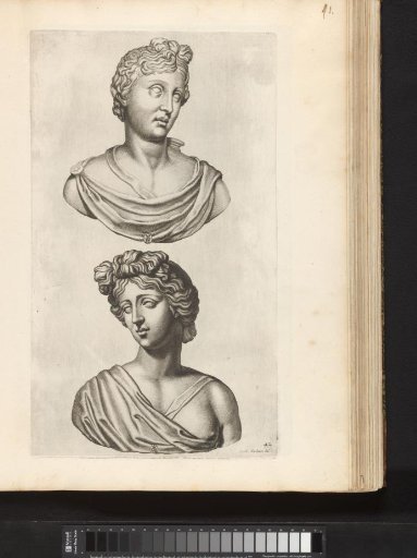 Portrait of a gladiator with helmet and portrait of an old man