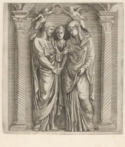 Bas-relief depicting a wedding ceremony