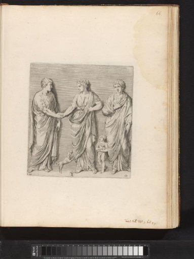 Bas-relief with three soldiers and a horse