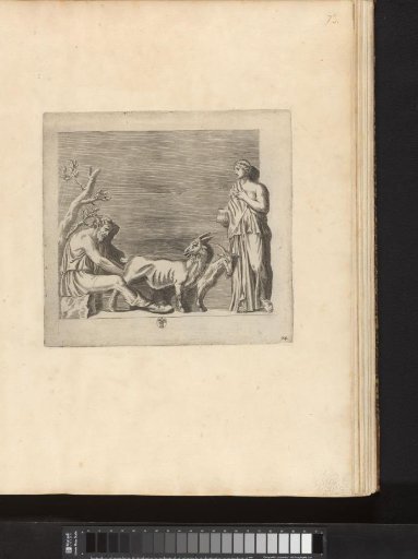 Bas-relief with a muse playing a lyre