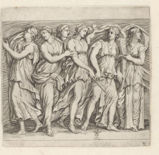 Bas-relief with six women