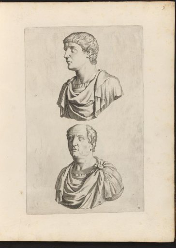 Portrait busts of a young and an old man