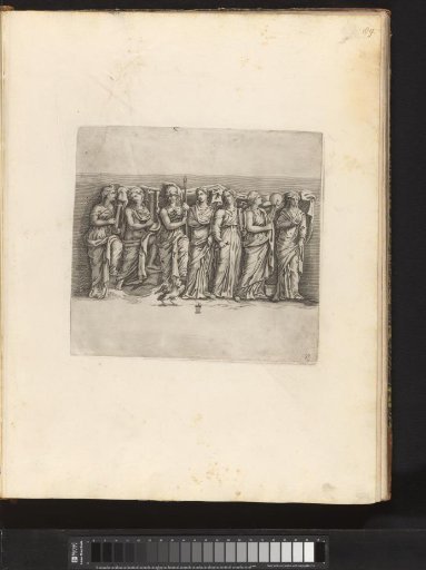 Bas-relief with a man holding a scale