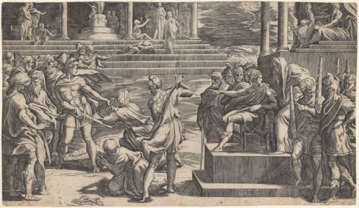 The martyrdom of Saint Paul and the condemnation of Saint Peter