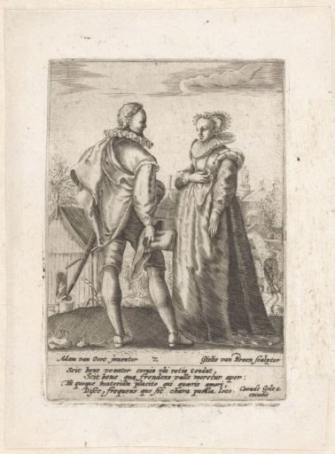 Walking young couple