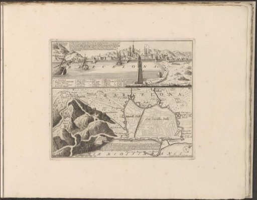 View and plan of Barcelona
