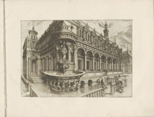 Fountain with a statue of Moses