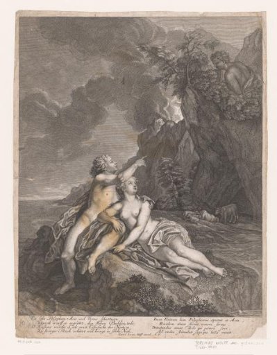 Polyphemus discovers Galatea in the arms of Acis