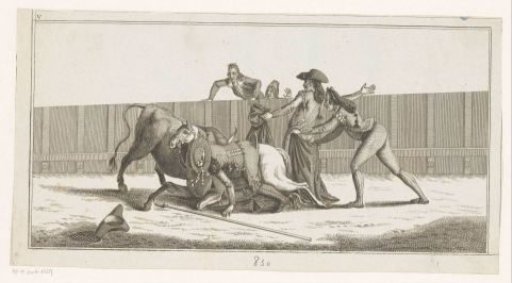 Picador fallen from his horse