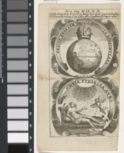 Globe with bishop's miter / Danaë and the golden rain