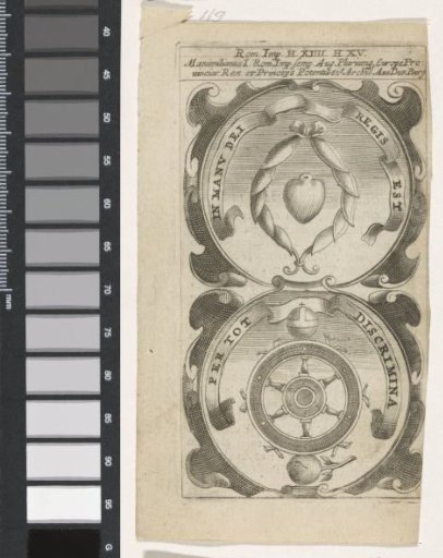 Laurel Wreath with Heart / Wheel of Fortune with Orb and Rose