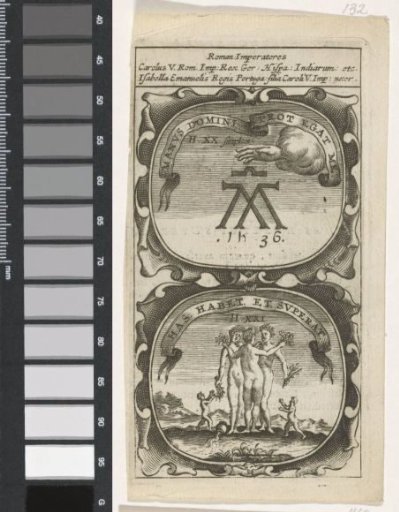 Monogram under the hand of God / Three Graces