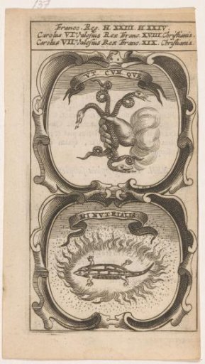Hand with three snakes / Salamander in the fire