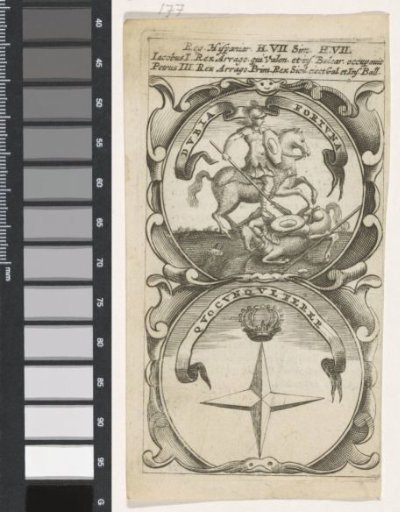 Knight on Horseback / Four-Pointed Star with Crown
