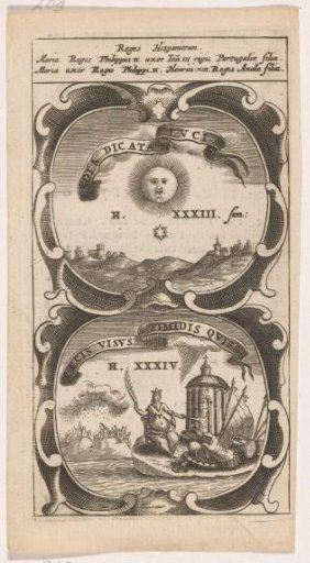 Landscape with sun and star / Peace burns weapons