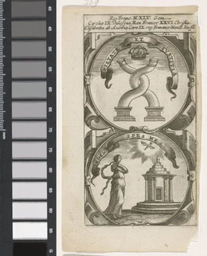 Two intertwined columns / Personification of Divine Hope