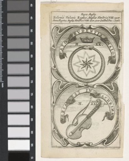 Crowned ouroboros with star / Violin