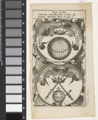 Globe with celestial crown / Imperial orb with crown, sceptre and sword
