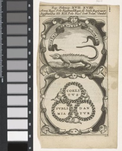 Crocodile / Three Linked Laurel Wreaths