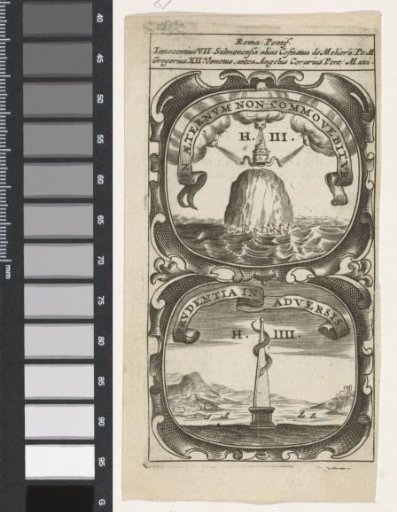Tiara Above a Rock in the Water / Obelisk with a Snake