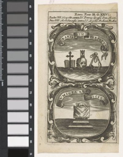 Symbols of faith, death and suffering / Altar with a lamb